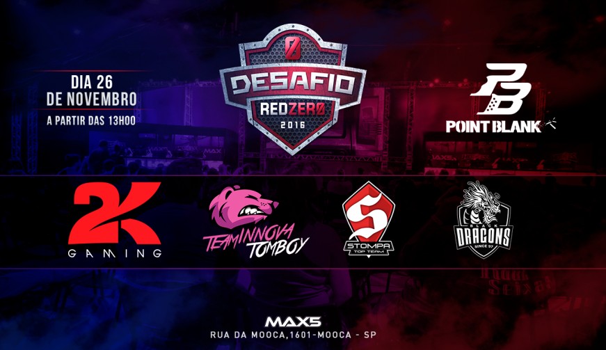 REDZERO e MAX5 realizam presencial de Point Blank em 26 de novembro